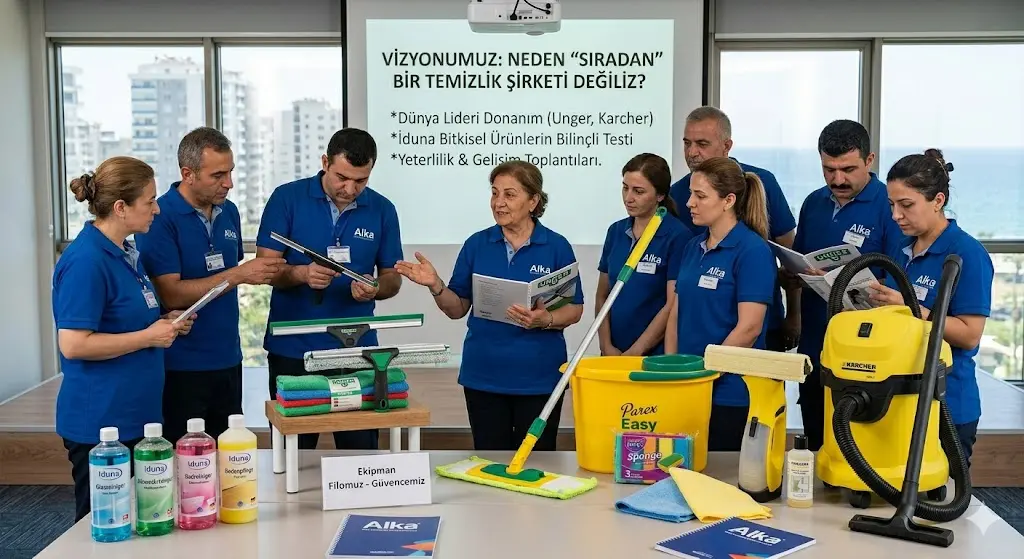 Alka Temizlik, Mersin'de Unger, Karcher ve Iduna markalarının profesyonel temizlik çözümleriyle hizmet vermektedir.