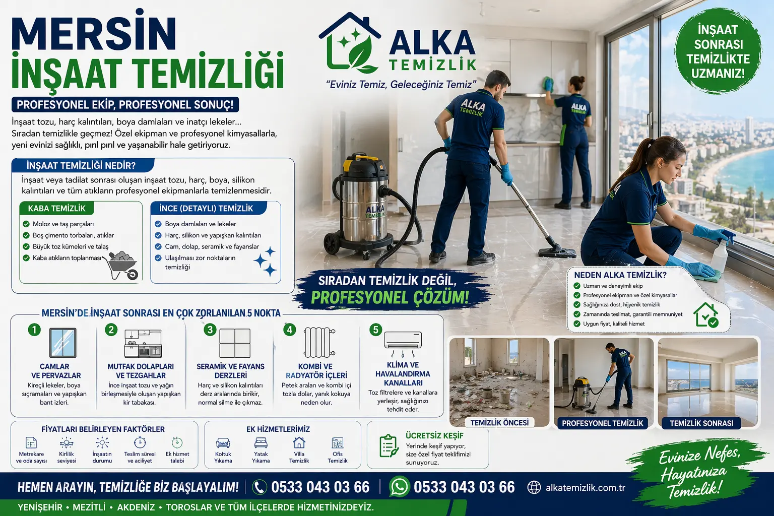 Mersin’de İnşaat Temizliği: Toz Toplayan Evler İçin Kesin Çözüm